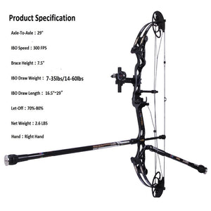 Lavender Sanlida® Archery Hero X8 Beginner Target Compound Bow Pro Kit SANLIDA