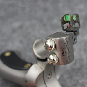 Dim Gray Double Screw Elephant 98K Stainless Steel Slingshot MARKSMAN