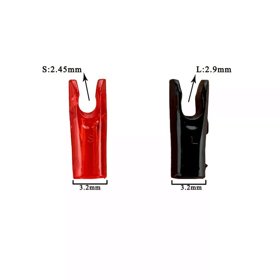 White Smoke Pin Plastic Arrow Nocks for Carbon Arrows MARKSMAN