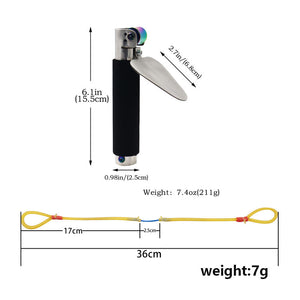 Black Stainless Steel ViperGrip Pulley Design Slingshot MARKSMAN