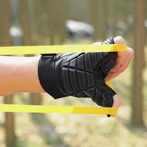 Dim Gray Frameless Slingshot Protection Goatskin Glove PRECISE