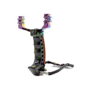 Dark Slate Gray New Slingshot with Round Rubber Band Powerful Folding Slingshot Outdoor Target Shooting Fishing Slingshot INDIAN SLINGSHOT