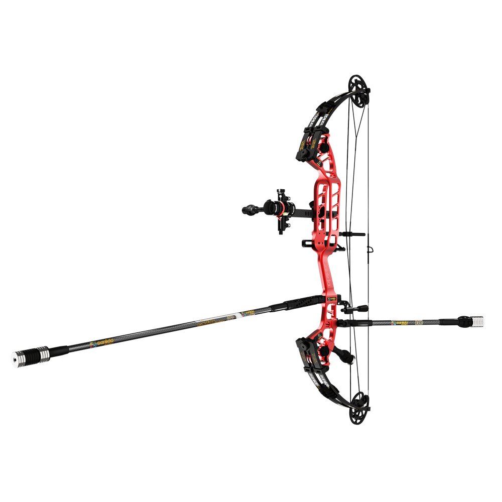 Dark Slate Gray Sanlida® Hero 10 II Target Full Module Compound Bow Kit - Red Edition SANLIDA
