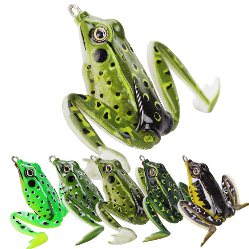 fishing a frog lure Thunder Frog Lure Bait Frog Simulation Bait