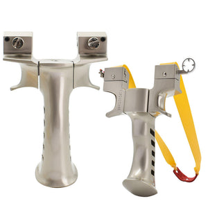 Dark Gray Iron Trunk – Powerful Zinc Alloy Bow Head and Aluminum Alloy Handle Slingshot for Outdoor Competition and Entertainment INDIAN SLINGSHOT