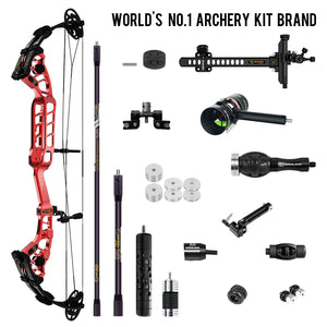 Gray Sanlida® Hero 10 II Target Full Module Compound Bow Kit - Red Edition SANLIDA