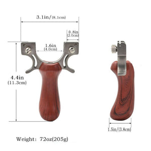 Dim Gray High Quality Stainless Steel Wood Pattern Slingshot For Outdoor Shooting INDIAN SLINGSHOT