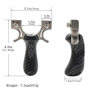 Dark Slate Gray High Quality Stainless Steel Slingshot with Black Pattern Handle INDIAN SLINGSHOT