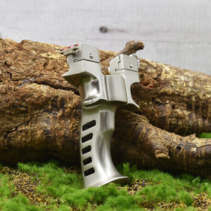 Gray Iron Trunk – Powerful Zinc Alloy Bow Head and Aluminum Alloy Handle Slingshot for Outdoor Competition and Entertainment INDIAN SLINGSHOT