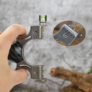 Dark Gray High Quality Stainless Steel Slingshot with Black Pattern Handle INDIAN SLINGSHOT