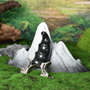 Dark Olive Green High Quality Stainless Steel Slingshot Bow Head & Carbon Fiber Handle INDIAN SLINGSHOT