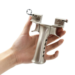 Rosy Brown Iron Trunk – Powerful Zinc Alloy Bow Head and Aluminum Alloy Handle Slingshot for Outdoor Competition and Entertainment INDIAN SLINGSHOT