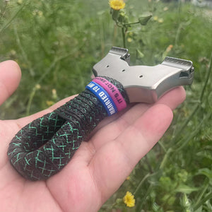 Dark Olive Green Stainless Steel Loop-Grip Slingshot INDIAN SLINGSHOT