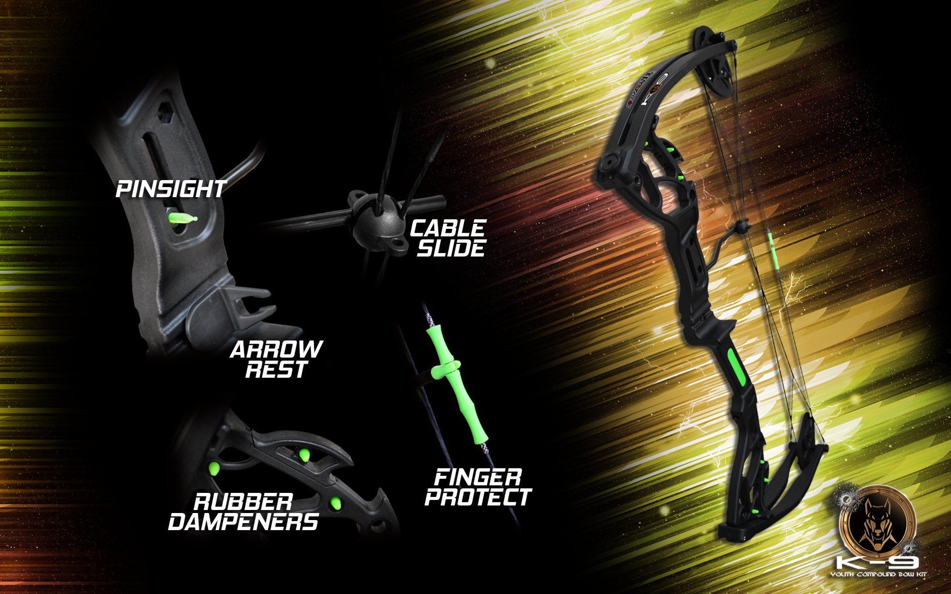 Dark Khaki Hori-Zone K-9 Perfect Precision  Archery Kit Hori-Zone