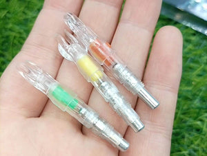 Gray Archery Shooting Led Lighted Nocks 6.2mm/0.246inch Automatic Knocks Tail for Compound Recurve Bows/Long Bow Arrow INDIAN SLINGSHOT