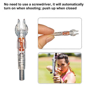 Tan Archery Shooting Led Lighted Nocks 6.2mm/0.246inch Automatic Knocks Tail for Compound Recurve Bows/Long Bow Arrow INDIAN SLINGSHOT