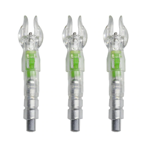 Gray Archery Shooting Led Lighted Nocks 6.2mm/0.246inch Automatic Knocks Tail for Compound Recurve Bows/Long Bow Arrow INDIAN SLINGSHOT