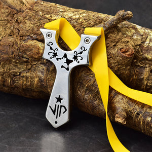 Dark Khaki Cherry Blossom Exquisite Stainless Steel Slingshot MARKSMAN