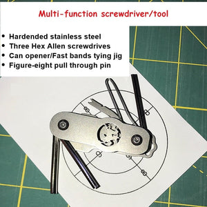 Light Gray Multifunctional Slingshot Allen Key Set | Tightening Loosening Screw | Easy Flat Band Rubber Tying Tool INDIAN SLINGSHOT