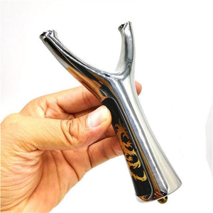 Tan Classic Sleek Dragon Tie Free Steel Slingshot MARKSMAN