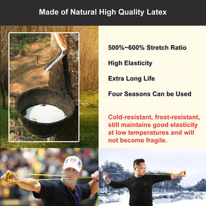 Beige 17CM Length Short Pull Rubber Band 0.55MM-1.0mm Thickness High Quality Slingshot Catapult Accessories and Replacement Flat Bands - 1 Piece INDIAN SLINGSHOT