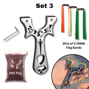 Gray Double Star Eagle Sword Stainless Steel Slingshot MARKSMAN