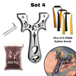 Gray Double Star Eagle Sword Stainless Steel Slingshot MARKSMAN