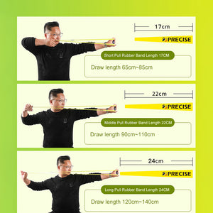 Dark Slate Gray 17CM Length Short Pull Rubber Band 0.55MM-1.0mm Thickness High Quality Slingshot Catapult Accessories and Replacement Flat Bands - 1 Piece INDIAN SLINGSHOT