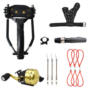 Dark Slate Gray Professional Three Calipers Stainless Steel High Magnetic Slingshot with Outdoor Shooting Slingshot Set INDIAN SLINGSHOT