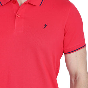 Tomato ChicBesty® Polo Collar Neck Sports Regular Fit 100% Pure Cotton TShirt for Men and Boys CHICBESTY