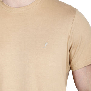 Wheat Round Neck Sports Regular Fit 100% Pure Cotton TShirt for Men and Boys CHICBESTY