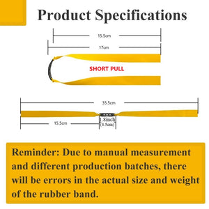 Orange 17CM Length Short Pull Rubber Band 0.55MM-1.0mm Thickness High Quality Slingshot Catapult Accessories and Replacement Flat Bands - 1 Piece INDIAN SLINGSHOT