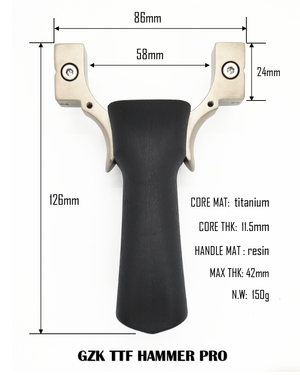 Dark Slate Gray New GZK TTF Hammer PRO Precision Target Shooting Slingshot Catapult GZK