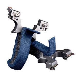 Dark Slate Gray 304 Aluminum Handle Dragon Chasing Scimitar Stainless Steel Outdoor Wooden Handle Catapult Chasing Dragon Flat Slingshot MARKSMAN