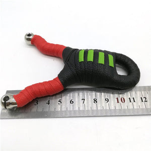 Dark Slate Gray 304 Stainless Steel Recurve Single Card Iron Hand Slingshot Traditional Round Rubber Band Full Throw Mirror Single Slingshot