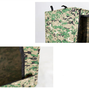 Dark Slate Gray 39x39cm Slingshot Target Box Stainless Steel Target Box Duble Muffler Cloth Practice Projectile Shooting Target Folding