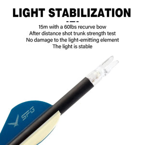 Archery Lighted Arrow Nocks LED Automatically Light up Glowing 3 Pack Hunting Fit ID 6.2 Mm Pins Pure Carbon Arrow Shaft