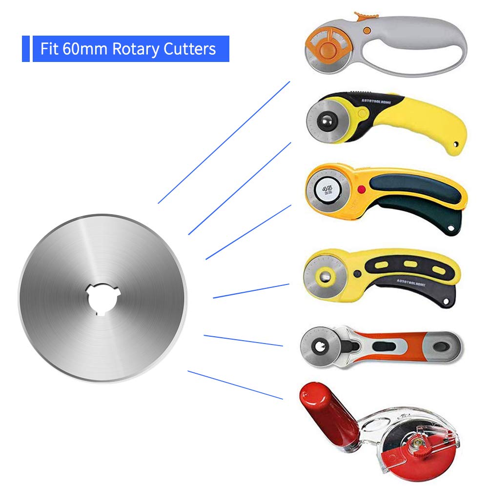 Light Gray Rotary Cutter 60mm Rubber Cutting Tool Blade MARKSMAN