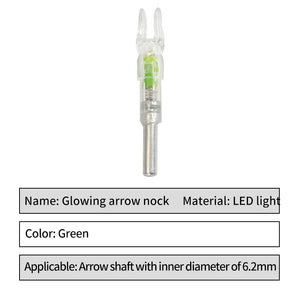 Archery Lighted Arrow Nocks LED Automatically Light up Glowing 3 Pack Hunting Fit ID 6.2 Mm Pins Pure Carbon Arrow Shaft