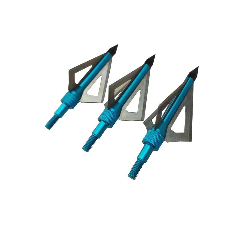 100 Grain Archery Arrowhead 3 Blade Hunting Shape Broadheads for Bow and Crossbow Shooting Accessories