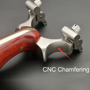 Dim Gray 98K Slingshot Stainless Steel High Power Slingshot High Precision Slingshot Shooting Hunting Profession Bow Head Can Be Rotated