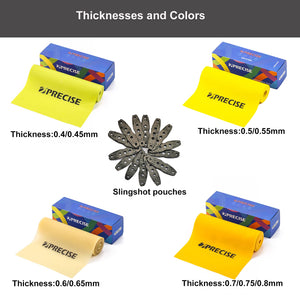 Light Goldenrod 17CM Length Short Pull Rubber Band 0.55MM-1.0mm Thickness High Quality Slingshot Catapult Accessories and Replacement Flat Bands - 1 Piece INDIAN SLINGSHOT