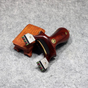 Gray Slingshot Rosewood Brass Patch Titanium Alloy Outdoor Target Shooting Slingshot Children's Toy MARKSMAN