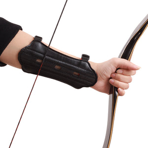 Tan Children's Model With Holes Thick Breathable Outdoor Recurve Bow Archery Elastic Adjustable Arm Guard INDIAN SLINGSHOT