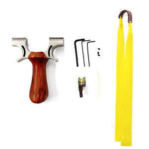 Dark Slate Gray Hot Sale Professional Powerful Wooden Stainless Steel Slingshot for Outdoor Target Shooting Catapult INDIAN SLINGSHOT