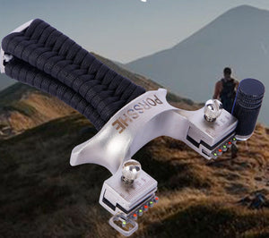 Dark Slate Gray Porsshe Firm Grip Solid Stainless Steel Slingshot MARKSMAN