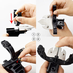 Black Powerful Black Outdoor Fishing Slingshot With Flash Light Combo Set Slingshot MARKSMAN