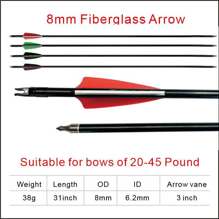 Black Carbon Fiber Fishing Shooting arrows Target Shooting Arrows MARKSMAN