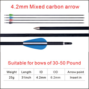 Dark Slate Gray Carbon Fiber Fishing Shooting arrows Target Shooting Arrows MARKSMAN