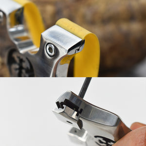 Light Gray New Fire Moon Stainless Steel Slingshot MARKSMAN